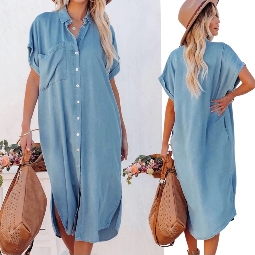 Bell sleeve Button dress-B2G1